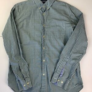 Banana Republic Men's Green Plaid Button Down Shirt